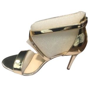 Nine West Gold Strappy Heels